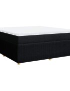 vidaXL Box spring postel s matrací černá 180x200 cm textil