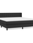 vidaXL Box spring postel s matrací černá 180x200 cm umělá kůže