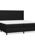 vidaXL Box spring postel s matrací černá 200x200 cm textil