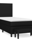 vidaXL Box spring postel s matrací černá 80 x 200 cm textil
