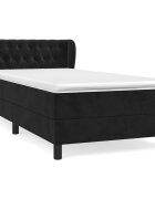 vidaXL Box spring postel s matrací černá 90x190 cm samet