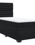 vidaXL Box spring postel s matrací černá 90x200 cm samet