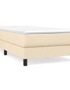 vidaXL Box spring postel s matrací krémová 90x190 cm textil