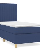 vidaXL Box spring postel s matrací modrá 80x200 cm textil