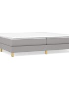 vidaXL Box spring postel s matrací světle šedá 200 x 200 cm textil