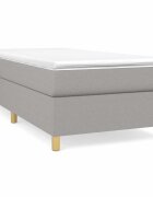 vidaXL Box spring postel s matrací světle šedý 100 x 200 cm textil