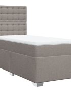 vidaXL Box spring postel s matrací taupe 100 x 200 cm textil