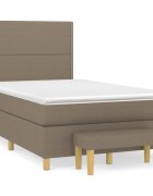 vidaXL Box spring postel s matrací taupe 120x200 cm textil