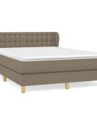 vidaXL Box spring postel s matrací taupe 140x190 cm textil