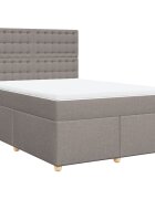 vidaXL Box spring postel s matrací taupe 140x200 cm textil