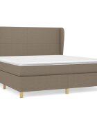 vidaXL Box spring postel s matrací taupe 180x200 cm textil