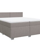 vidaXL Box spring postel s matrací taupe 200x200 cm textil