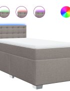 vidaXL Box spring postel s matrací taupe 90x190 cm textil