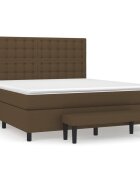 vidaXL Box spring postel s matrací tmavě hnědá 160x200 cm textil