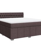 vidaXL Box spring postel s matrací tmavě hnědá 180x200 cm textil