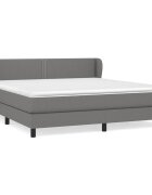 vidaXL Box spring postel s matrací tmavě šedá 180x200 cm textil