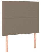 vidaXL Čelo postele béžové 100x5x118/128 cm látkové