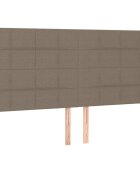 vidaXL Čelo postele béžové 160x5x118/128 cm látkové
