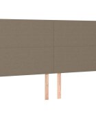 vidaXL Čelo postele béžové 200x5x118/128 cm látkové