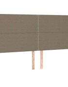 vidaXL Čelo postele béžové 200x5x118/128 cm látkové
