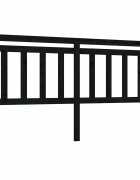 vidaXL Čelo postele černé 186 x 4 x 100 cm masivní borovice