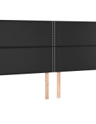 vidaXL Čelo postele černé 200 x 5 x 118/128 cm umělá kůže
