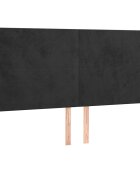 vidaXL Čelo postele černé 200x5x118/128 cm sametové