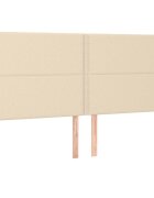 vidaXL Čelo postele krémové 180x5x118/128 cm látkové