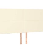 vidaXL Čelo postele krémové 200x5x118/128 cm umělá kůže