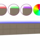 vidaXL Čelo postele s LED taupe 160x5x78/88 cm textil