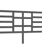 vidaXL Čelo postele šedé 186 x 4 x 104 cm masivní borovice