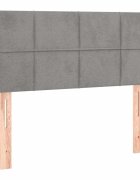 vidaXL Čelo postele světle šedé 100 x 5 x 78/88 cm samet