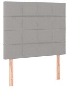 vidaXL Čelo postele světle šedé 90x5x118/128 cm látkové