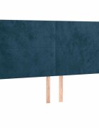 vidaXL Čelo postele tmavě modré 200x5x118/128 cm sametové