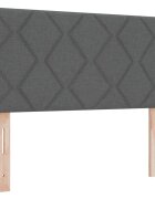 vidaXL Čelo postele Tmavě šedá textil
