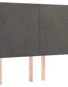 vidaXL Čelo postele tmavě šedé 144x5x118/128 cm sametové