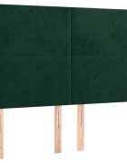 vidaXL Čelo postele tmavě zelené 144x5x118/128 cm sametové