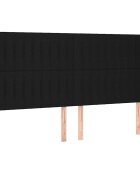 vidaXL Čelo postele typu ušák černé 163x23x118/128 cm textil