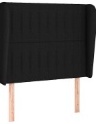 vidaXL Čelo postele typu ušák černé 83 x 23 x 118/128 cm textil