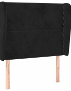 vidaXL Čelo postele typu ušák černé 93x23x118/128 cm samet