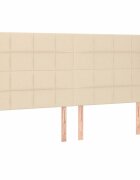 vidaXL Čelo postele typu ušák krémové 163x23x118/128 cm textil