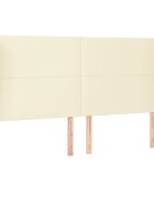 vidaXL Čelo postele typu ušák krémové 203 x 23 x 118/128 cm umělá kůže