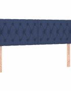 vidaXL Čelo postele typu ušák modré 163 x 16 x 78/88 cm textil