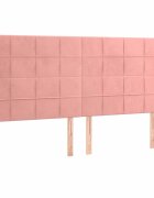 vidaXL Čelo postele typu ušák růžová 203x23x118/128 cm samet