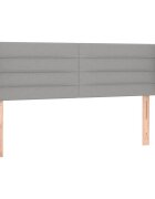 vidaXL Čelo postele typu ušák světle šedé 147x23x78/88 cm textil