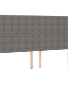 vidaXL Čelo postele typu ušák tmavě šedé 183x16x118/128 cm textil