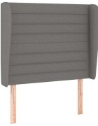 vidaXL Čelo postele typu ušák tmavě šedé 83 x 23 x 118/128 cm textil