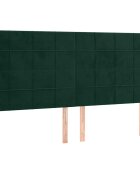 vidaXL Čelo postele typu ušák tmavě zelená 203x16x118/128 cm samet