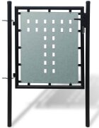 vidaXL Černá jednokřídlá plotová branka 100 x 100 cm