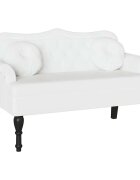 vidaXL Chesterfield lavice Bílá 1205 x 65 x 75 cm Umělá kůže